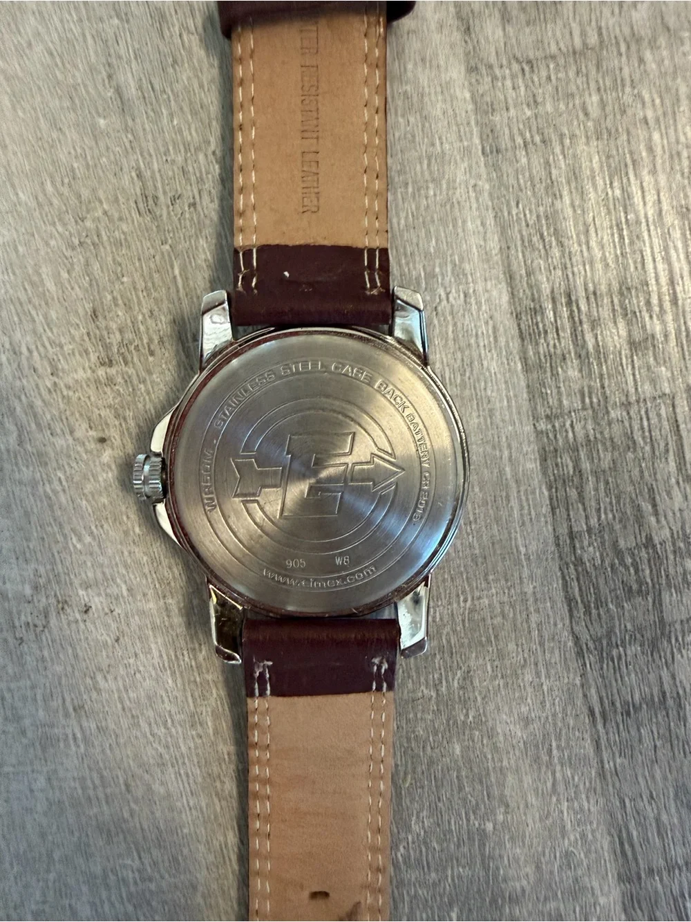 Timex Expedition 905 Men’s Analog Quartz Field INDIGLO Date Brown Leather Strap